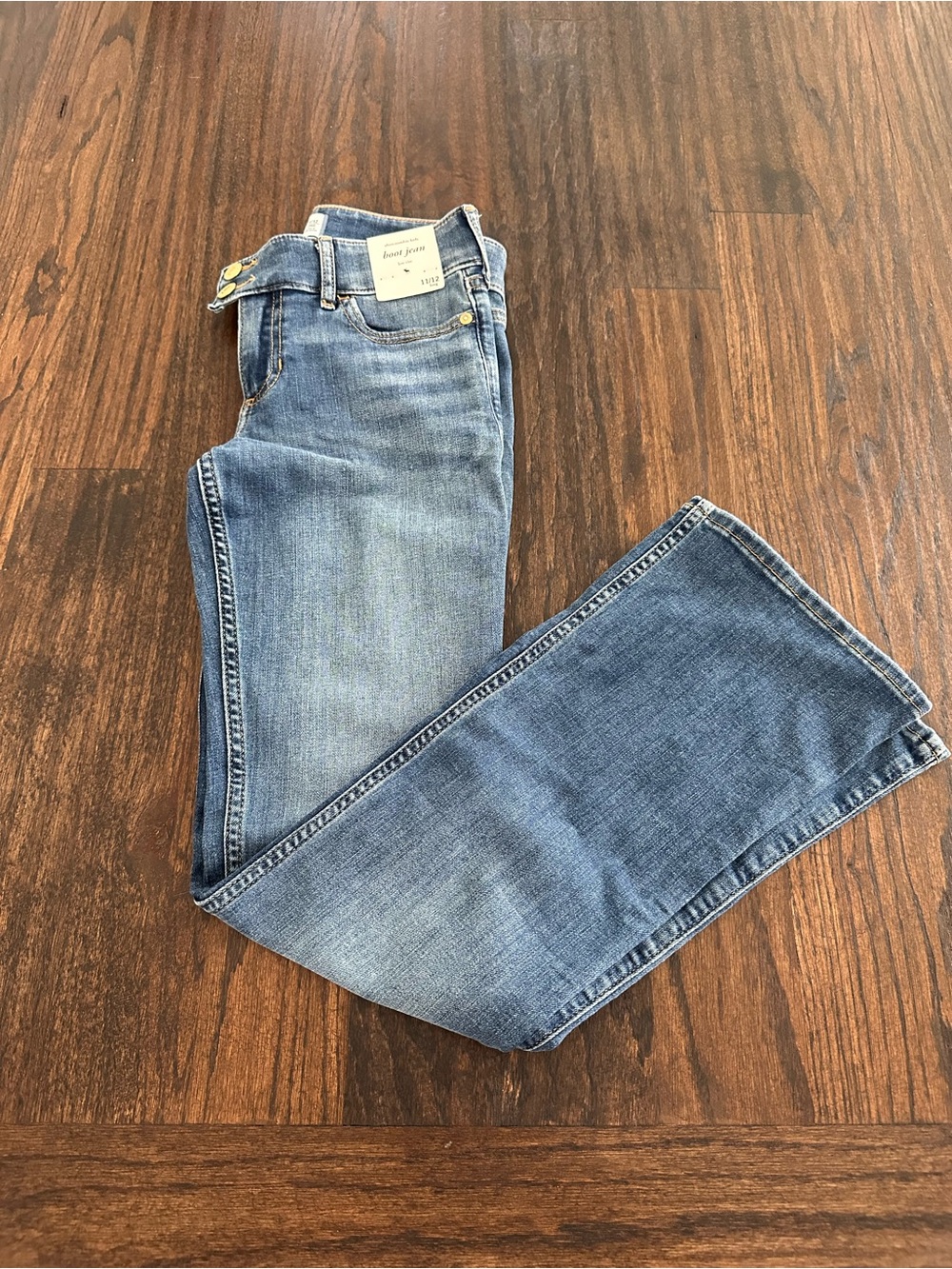 abercrombie kids light blue boot jean